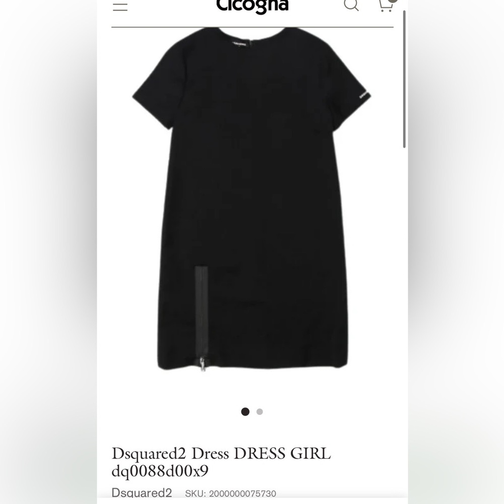 Dsquared2 wool dress with zipper detail